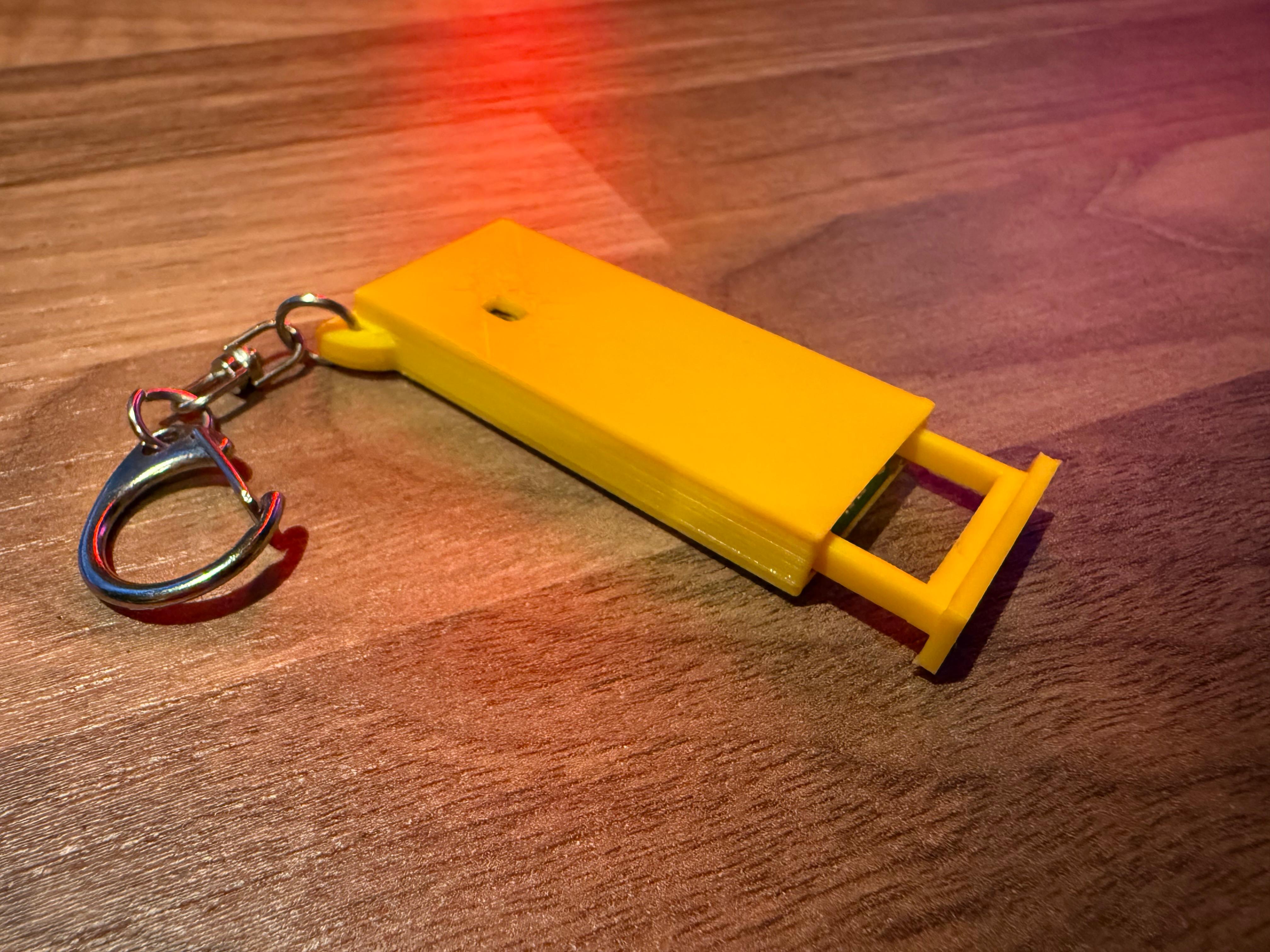 Raspberry Pico Keychain Case - USB port view