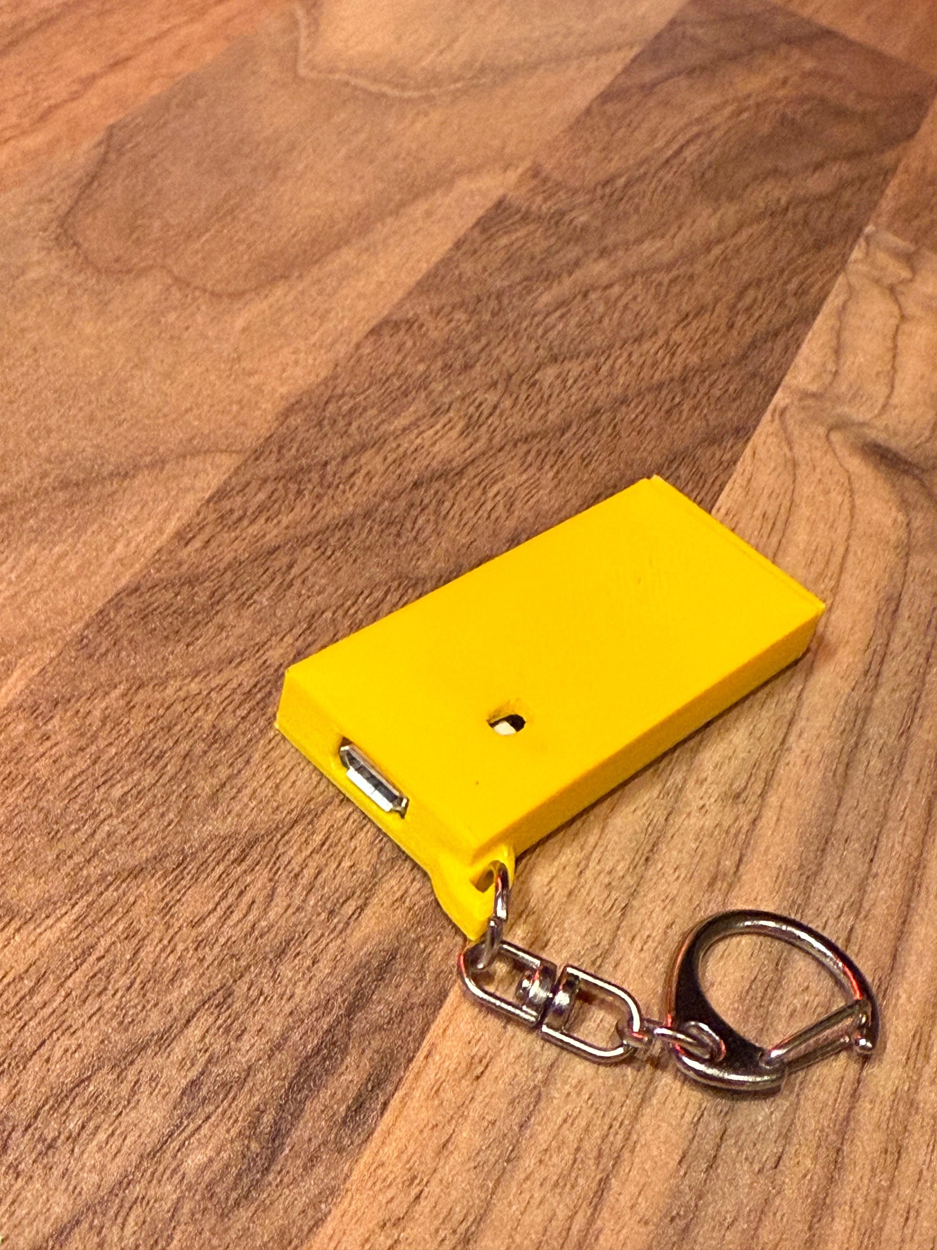 Raspberry Pico Keychain Case - USB port closeup